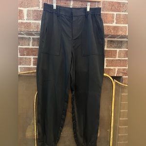 Sanctuary black satin jogger